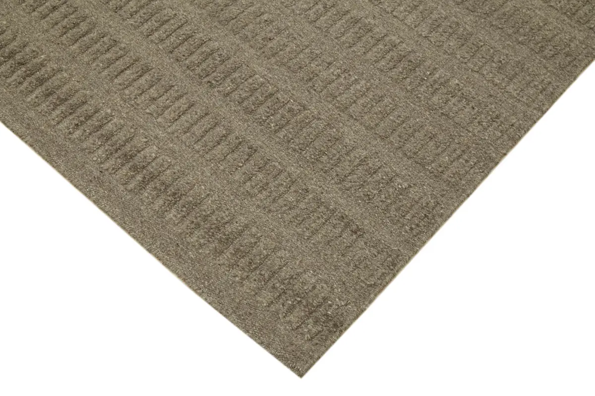 Nepal Kahverengi Pamuk Üzerine Yün El Dokuma Halı-216x277 - Görsel 4