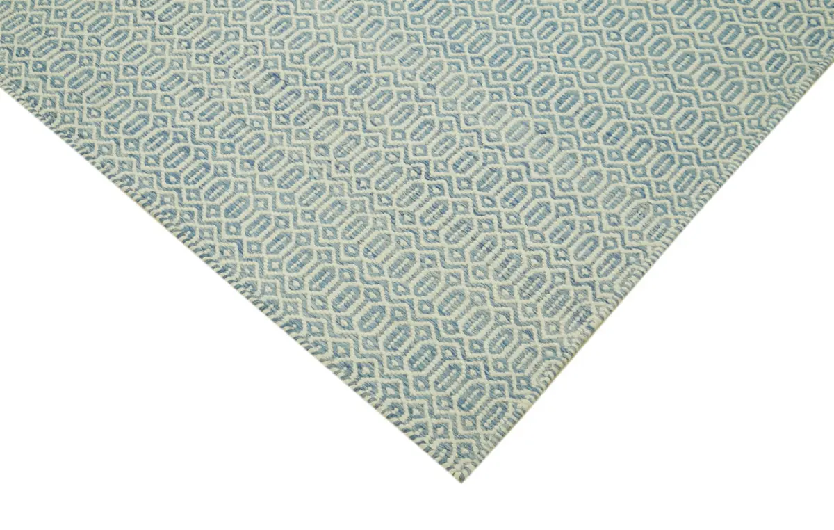 Nepal Mavi Pamuk Üzerine Yün El Dokuma Halı-246x305 - Görsel 4