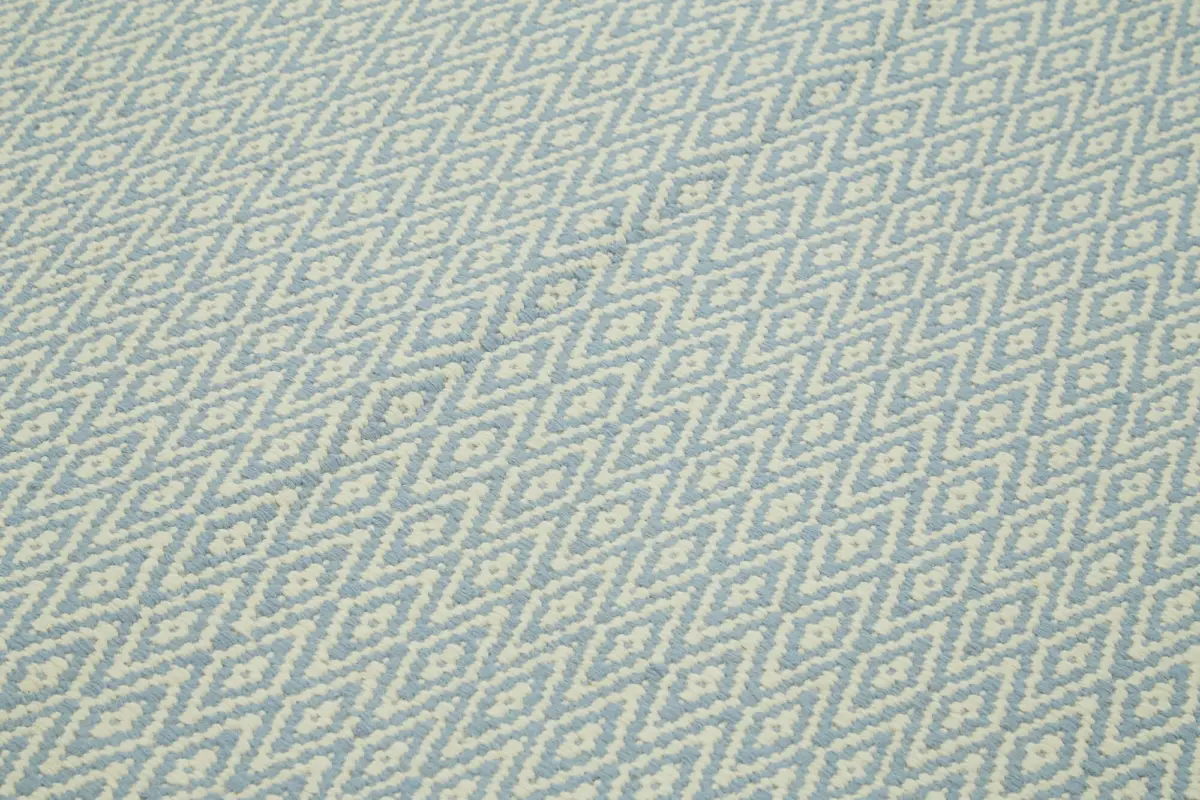 Nepal Mavi Pamuk Üzerine Yün El Dokuma Halı-246x305 - Görsel 5