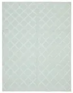 Nepal Mavi Pamuk Üzerine Yün El Dokuma Halı-246x305