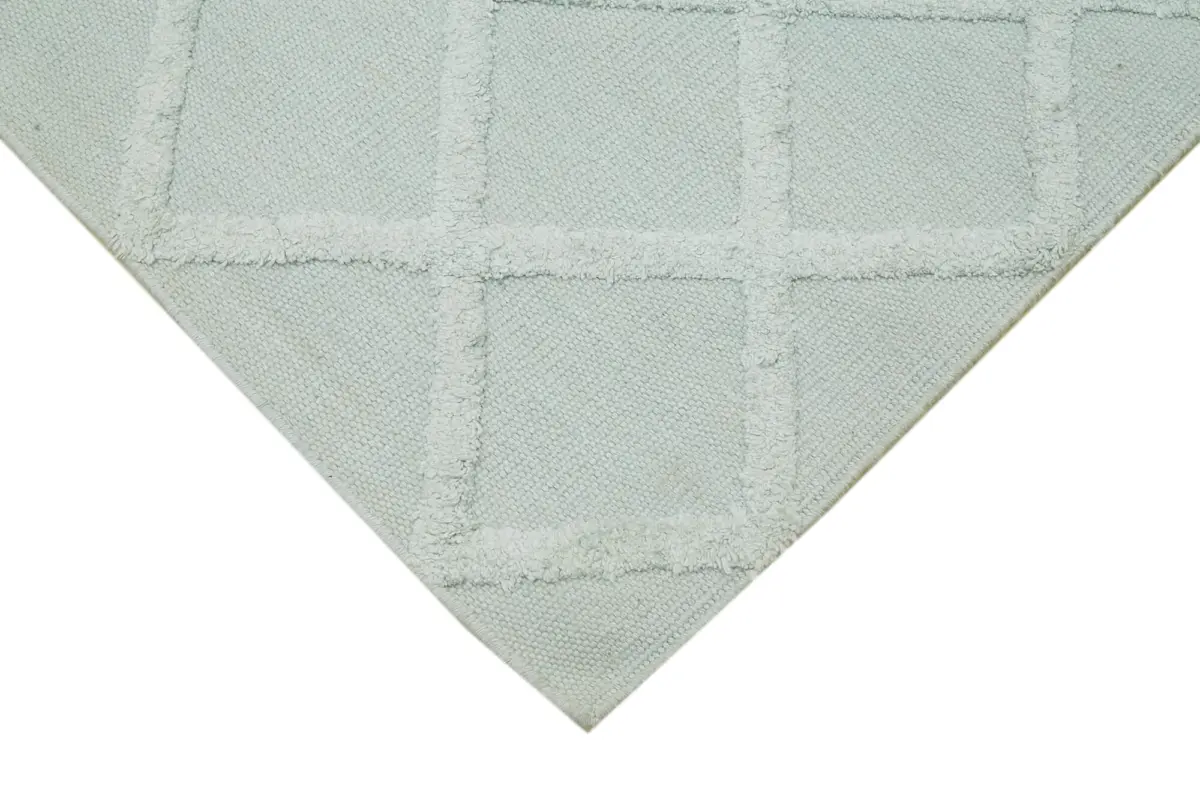 Nepal Mavi Pamuk Üzerine Yün El Dokuma Halı-246x305 - Görsel 4