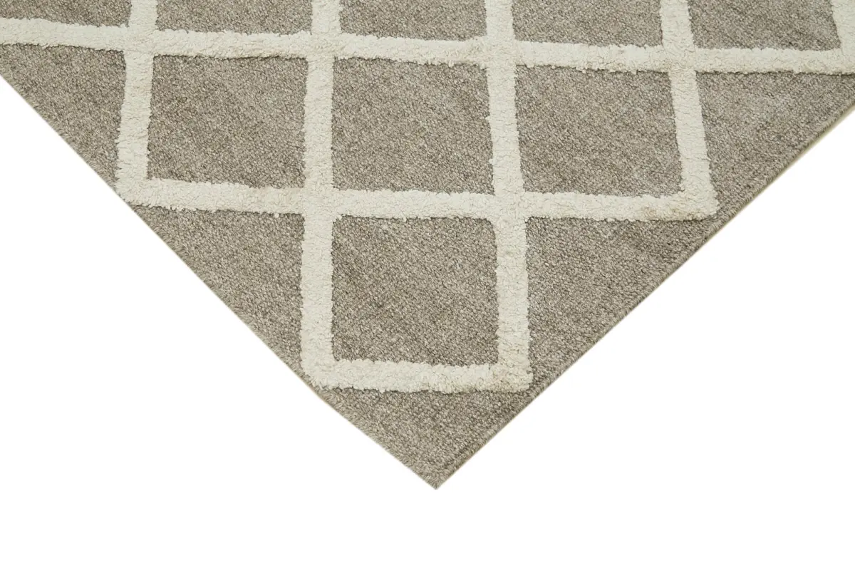 Nepal Bej Pamuk Üzerine Yün El Dokuma Halı-246x305 - Görsel 4