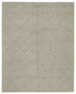 Nepal Kahverengi Pamuk Üzerine Yün El Dokuma Halı-246x305