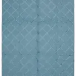 Nepal Mavi Pamuk Üzerine Yün El Dokuma Halı-246x305