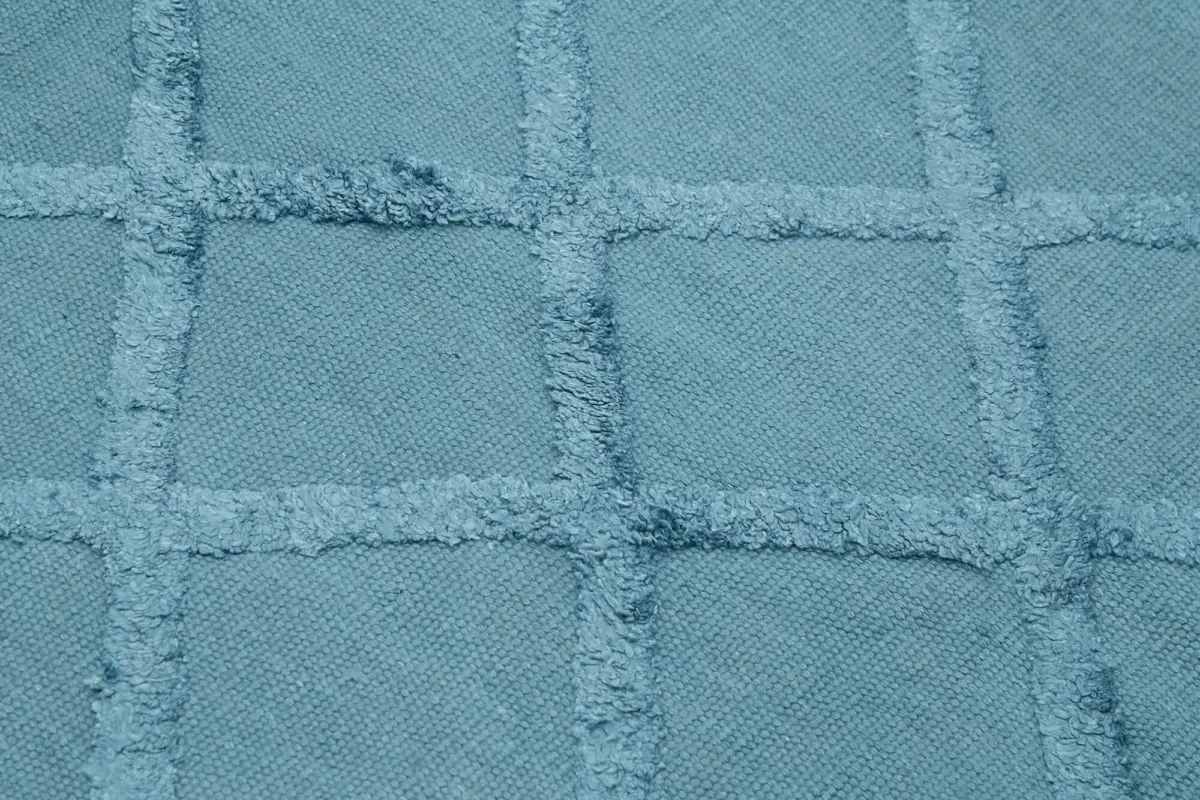 Nepal Mavi Pamuk Üzerine Yün El Dokuma Halı-246x305 - Görsel 5