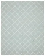 Nepal Mavi Pamuk Üzerine Yün El Dokuma Halı-246x305