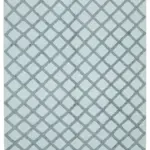 Nepal Mavi Pamuk Üzerine Yün El Dokuma Halı-244x305