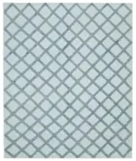 Nepal Mavi Pamuk Üzerine Yün El Dokuma Halı-244x305