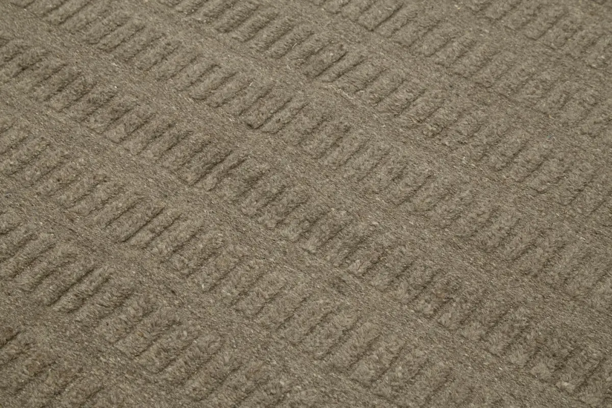 Nepal Kahverengi Pamuk Üzerine Yün El Dokuma Halı-183x274 - Görsel 5