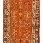 Herki Eskitme Turuncu Pamuk Üzerine Yün El Dokuma Halı-090x355