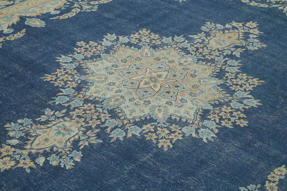 Katar Eskitme Bej Pamuk Üzerine Yün El Dokuma Halı-303x403 - Görsel 5