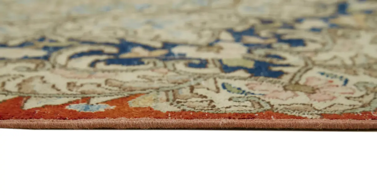 Katar Eskitme Bej Pamuk Üzerine Yün El Dokuma Halı-336x454 - Görsel 8