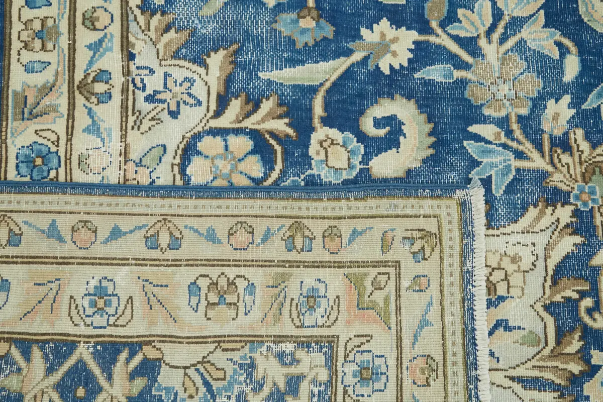 Katar Eskitme Bej Pamuk Üzerine Yün El Dokuma Halı-290x410 - Görsel 7