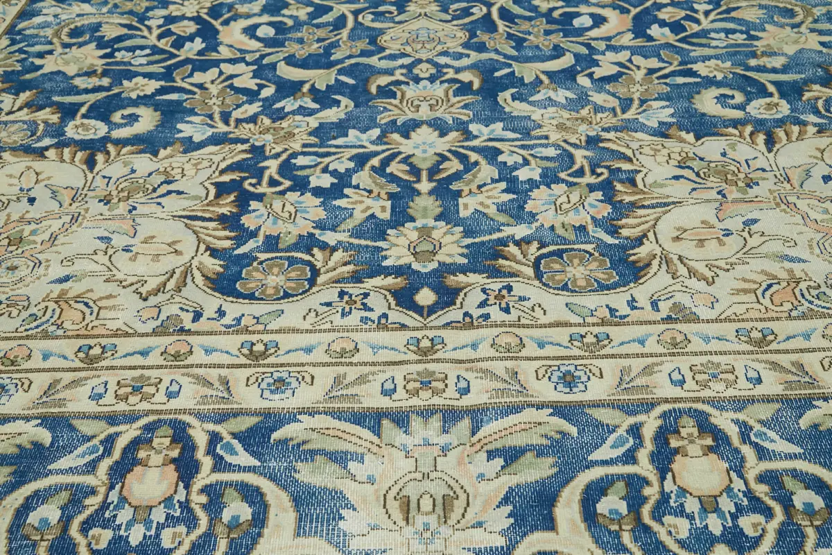 Katar Eskitme Bej Pamuk Üzerine Yün El Dokuma Halı-290x410 - Görsel 9