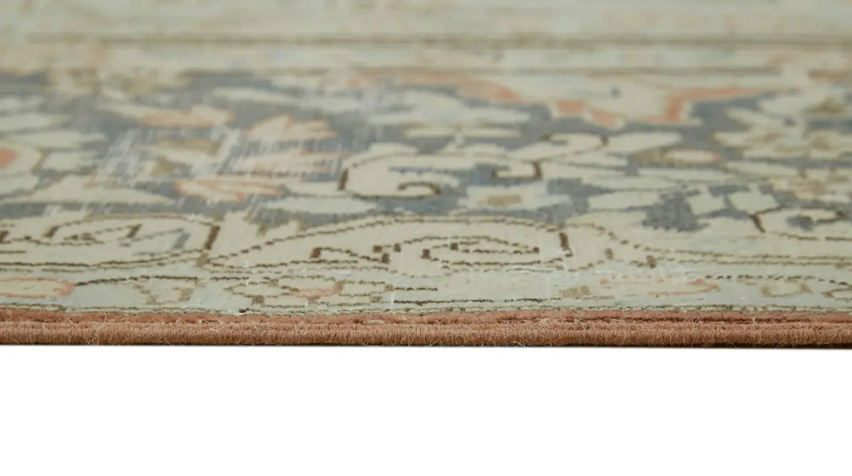 Katar Eskitme Bej Pamuk Üzerine Yün El Dokuma Halı-293x416 - Görsel 8