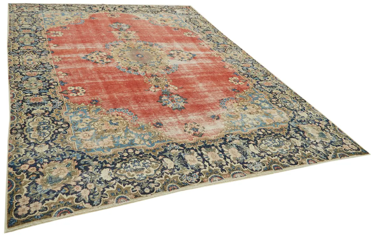 Katar Eskitme Bej Pamuk Üzerine Yün El Dokuma Halı-242x338 - Görsel 2