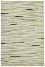 Kendir Çizgili Bej Kenevir İpinden El Dokuma Kilim-246x362