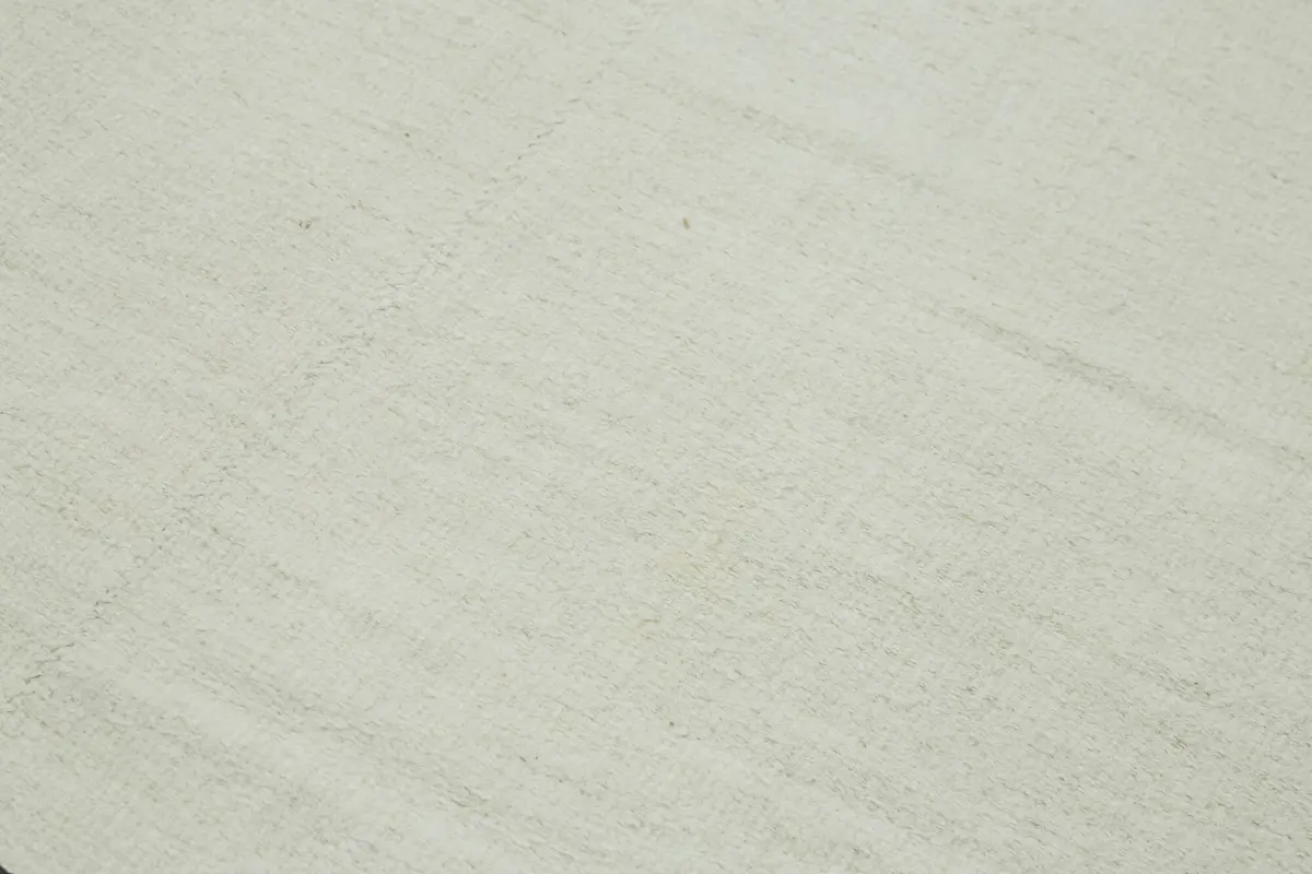 Kendir Çizgili Beyaz Kenevir İpinden El Dokuma Kilim-175x373 - Görsel 5