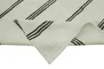 Kendir Çizgili Beyaz Kenevir İpinden El Dokuma Kilim-177x350 - Görsel 6