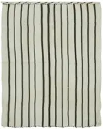 Kendir Çizgili Beyaz Kenevir İpinden El Dokuma Kilim-200x247