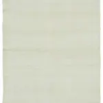 Kendir Çizgili Beyaz Kenevir İpinden El Dokuma Kilim-185x394