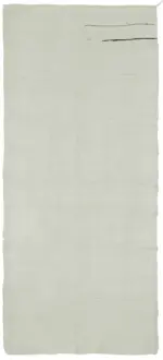 Kendir Çizgili Beyaz Kenevir İpinden El Dokuma Kilim-166x404