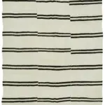 Kendir Çizgili Bej Kenevir İpinden El Dokuma Kilim-196x385