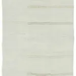 Kendir Çizgili Beyaz Kenevir İpinden El Dokuma Kilim-190x441