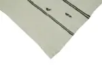 Kendir Çizgili Beyaz Kenevir İpinden El Dokuma Kilim-183x366 - Görsel 4
