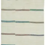 Kendir Çizgili Bej Kenevir İpinden El Dokuma Kilim-206x410