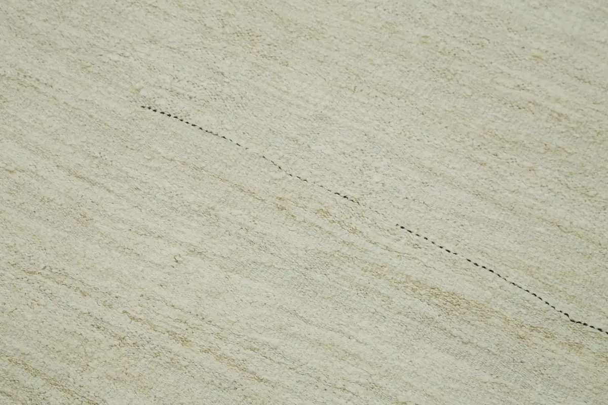 Kendir Çizgili Bej Kenevir İpinden El Dokuma Kilim-223x446 - Görsel 5