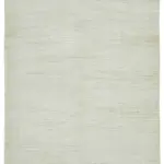 Kendir Çizgili Beyaz Kenevir İpinden El Dokuma Kilim-223x447