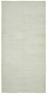 Kendir Çizgili Beyaz Kenevir İpinden El Dokuma Kilim-223x447