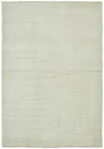 Kendir Çizgili Beyaz Kenevir İpinden El Dokuma Kilim-240x345