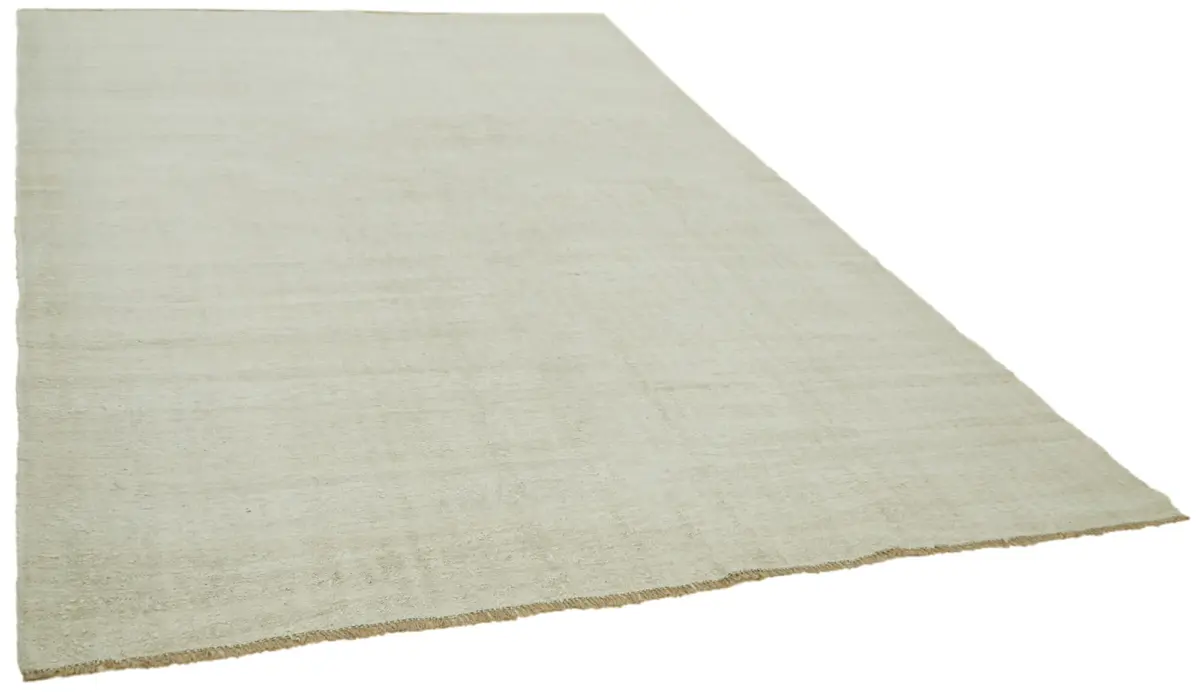 Kendir Çizgili Beyaz Kenevir İpinden El Dokuma Kilim-240x345 - Görsel 2
