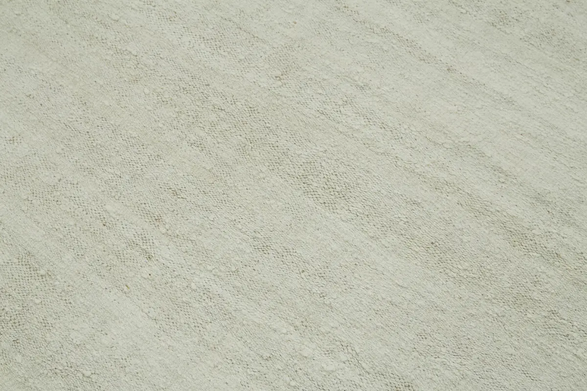 Kendir Çizgili Beyaz Kenevir İpinden El Dokuma Kilim-240x345 - Görsel 5