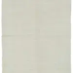 Kendir Çizgili Beyaz Kenevir İpinden El Dokuma Kilim-178x436