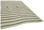 Kendir Çizgili Bej Kenevir İpinden El Dokuma Kilim-212x350 - Görsel 2