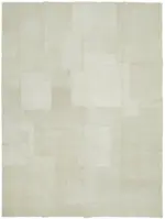 Kendir Çizgili Beyaz Kenevir İpinden El Dokuma Kilim-300x400