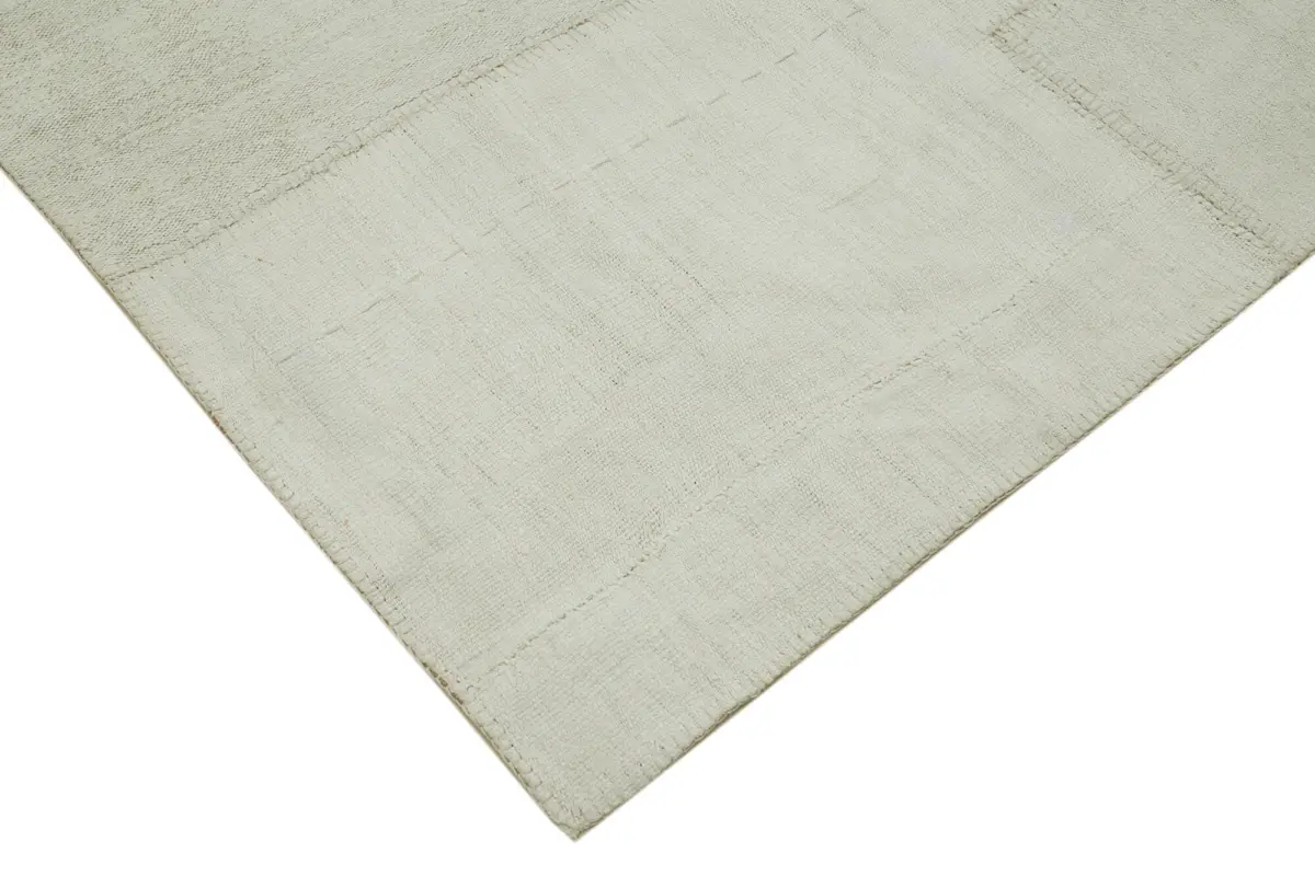Kendir Çizgili Beyaz Kenevir İpinden El Dokuma Kilim-300x400 - Görsel 4