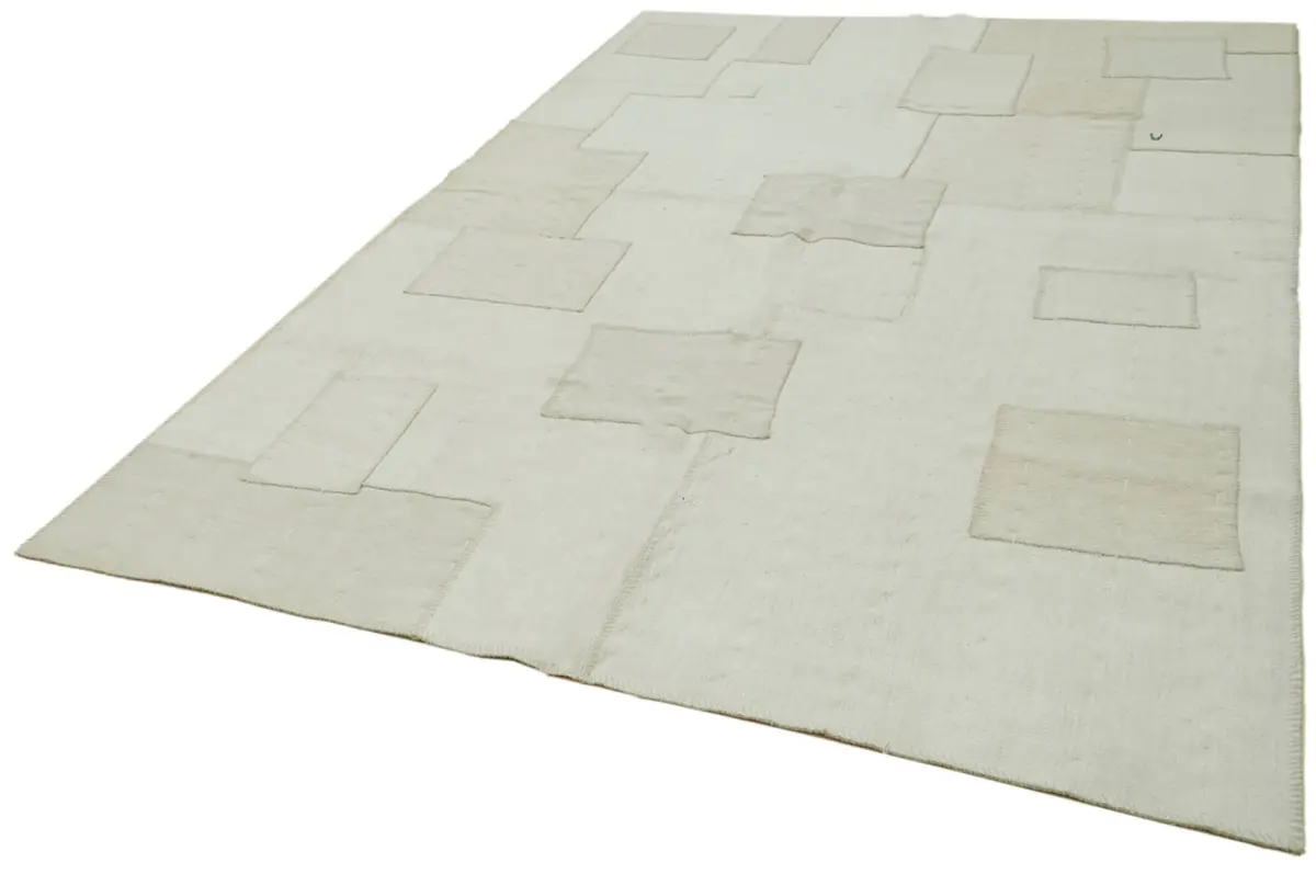 Kendir Çizgili Beyaz Kenevir İpinden El Dokuma Kilim-200x300 - Görsel 3