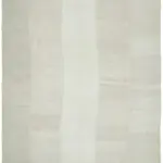 Kendir Çizgili Beyaz Kenevir İpinden El Dokuma Kilim-330x449