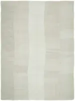 Kendir Çizgili Beyaz Kenevir İpinden El Dokuma Kilim-330x449