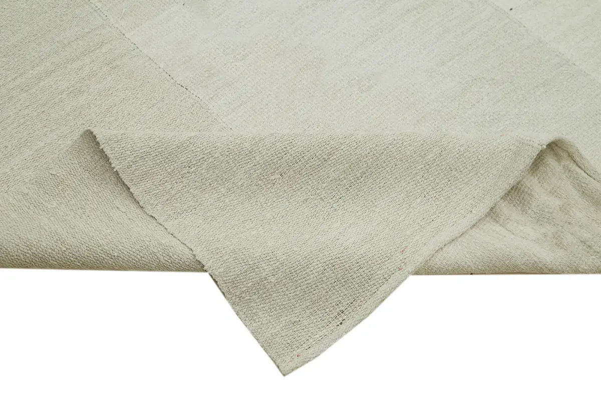 Kendir Çizgili Beyaz Kenevir İpinden El Dokuma Kilim-330x449 - Görsel 6