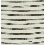 Kendir Çizgili Beyaz Kenevir İpinden El Dokuma Kilim-208x412