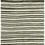 Kendir Çizgili Beyaz Kenevir İpinden El Dokuma Kilim-220x373