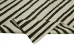 Kendir Çizgili Beyaz Kenevir İpinden El Dokuma Kilim-220x373 - Görsel 6