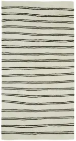 Kendir Çizgili Beyaz Kenevir İpinden El Dokuma Kilim-210x392