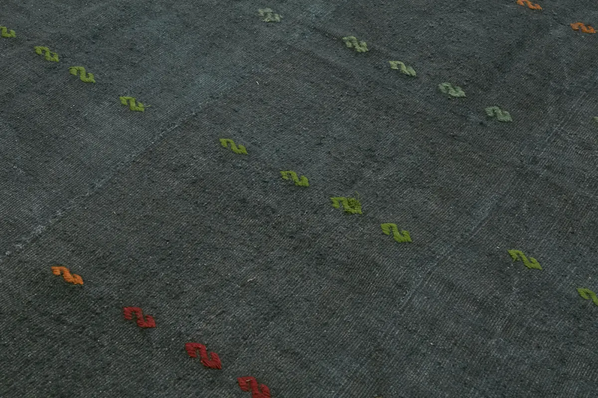 Kendir Çizgili Gri Kenevir İpinden El Dokuma Kilim-300x370 - Görsel 5