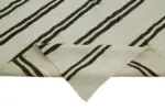 Kendir Çizgili Bej Kenevir İpinden El Dokuma Kilim-188x440 - Görsel 6